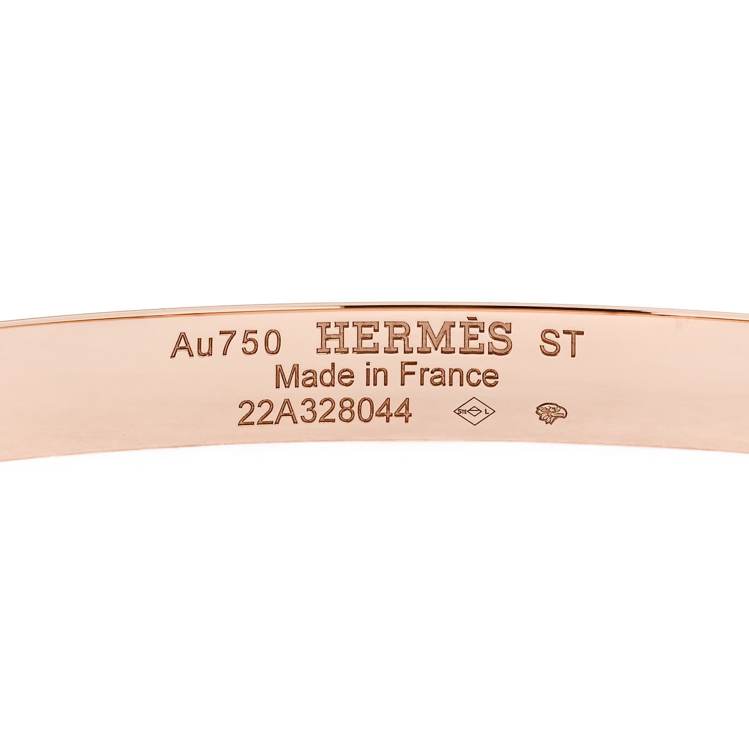 Hermes 18K Rose Gold PM Collier De Chien Bracelet ST 3 of 4