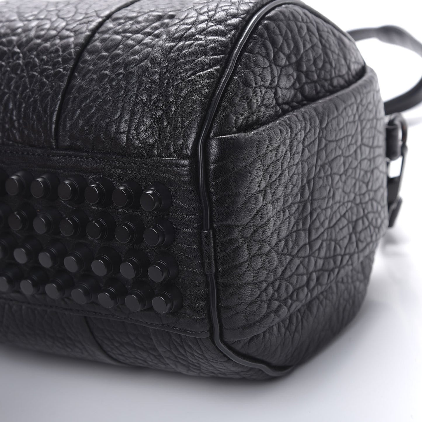 Pebbled Lambskin Rockie Black Matte Black Hardware