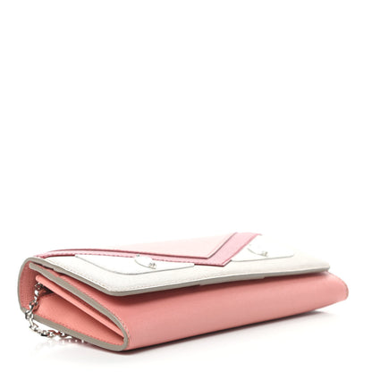 Fendi Vitello Elite Crystal Eye Monster Continental Wallet on Chain Grigio Polvere Ribes Multicolor 4 of 13