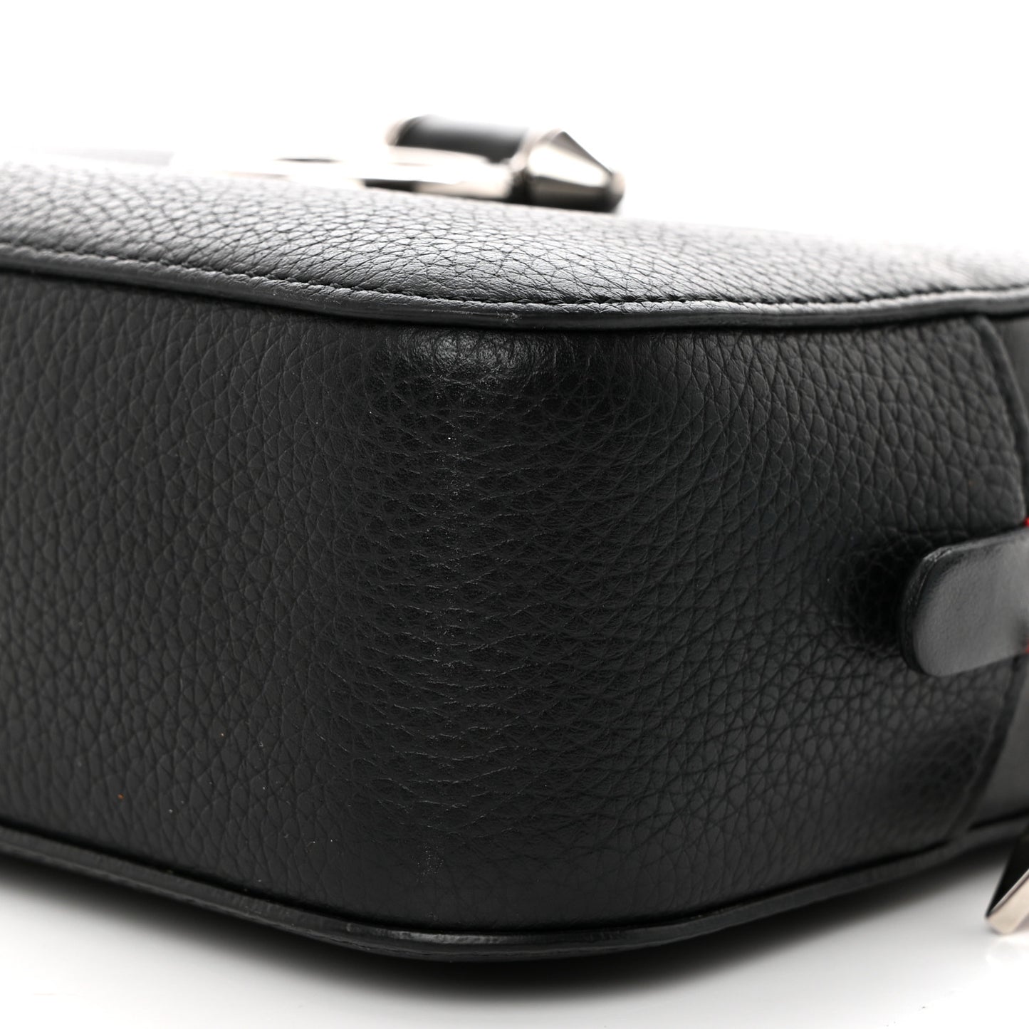 Empire Calfskin Mini Rubylou Crossbody Black Red