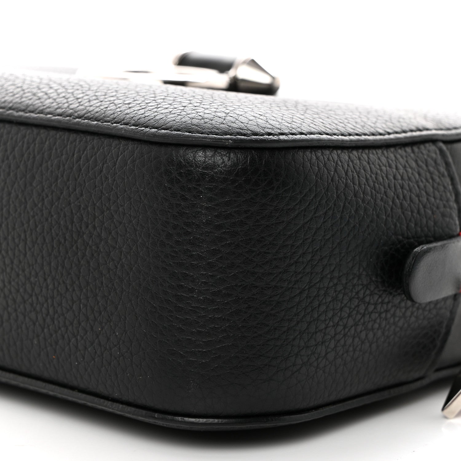 Christian Louboutin Empire Calfskin Mini Rubylou Crossbody Black Red 10 of 10