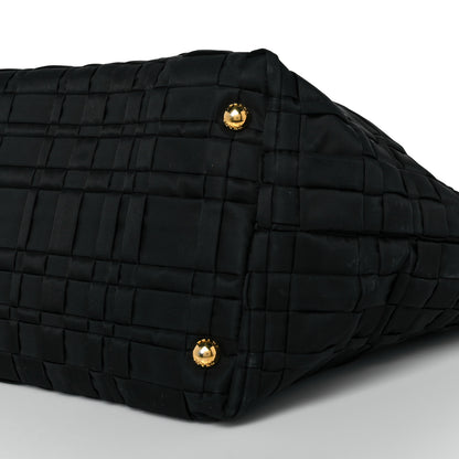 Prada Tessuto Nylon Woven Shopping Tote Black 9 of 9