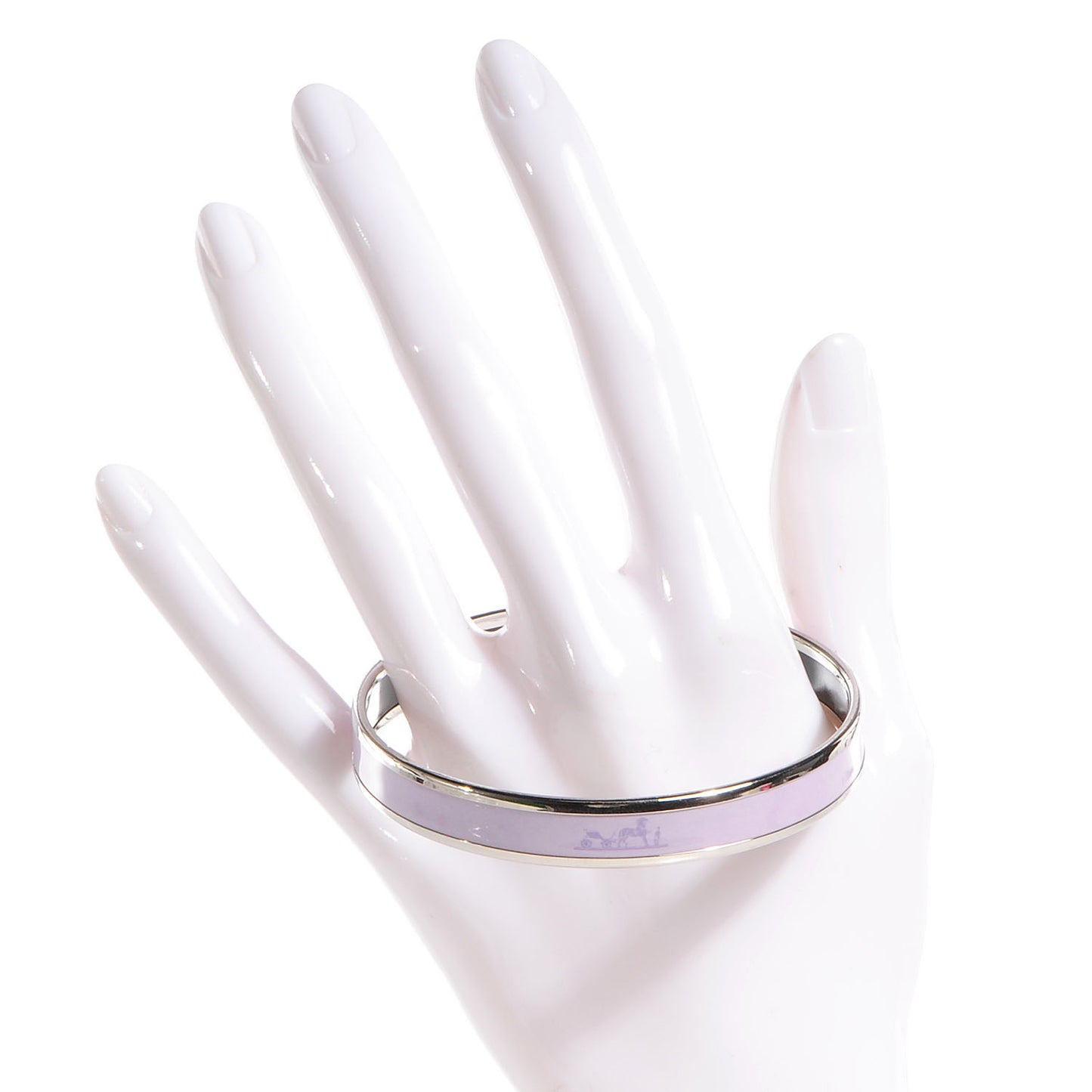 Printed Enamel Caleche Narrow Bracelet 70 Purple