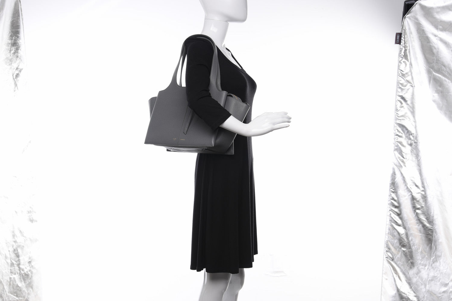 Celine Baby Grained Calfskin Small Tri-Fold Bag Kohl 2 of 11