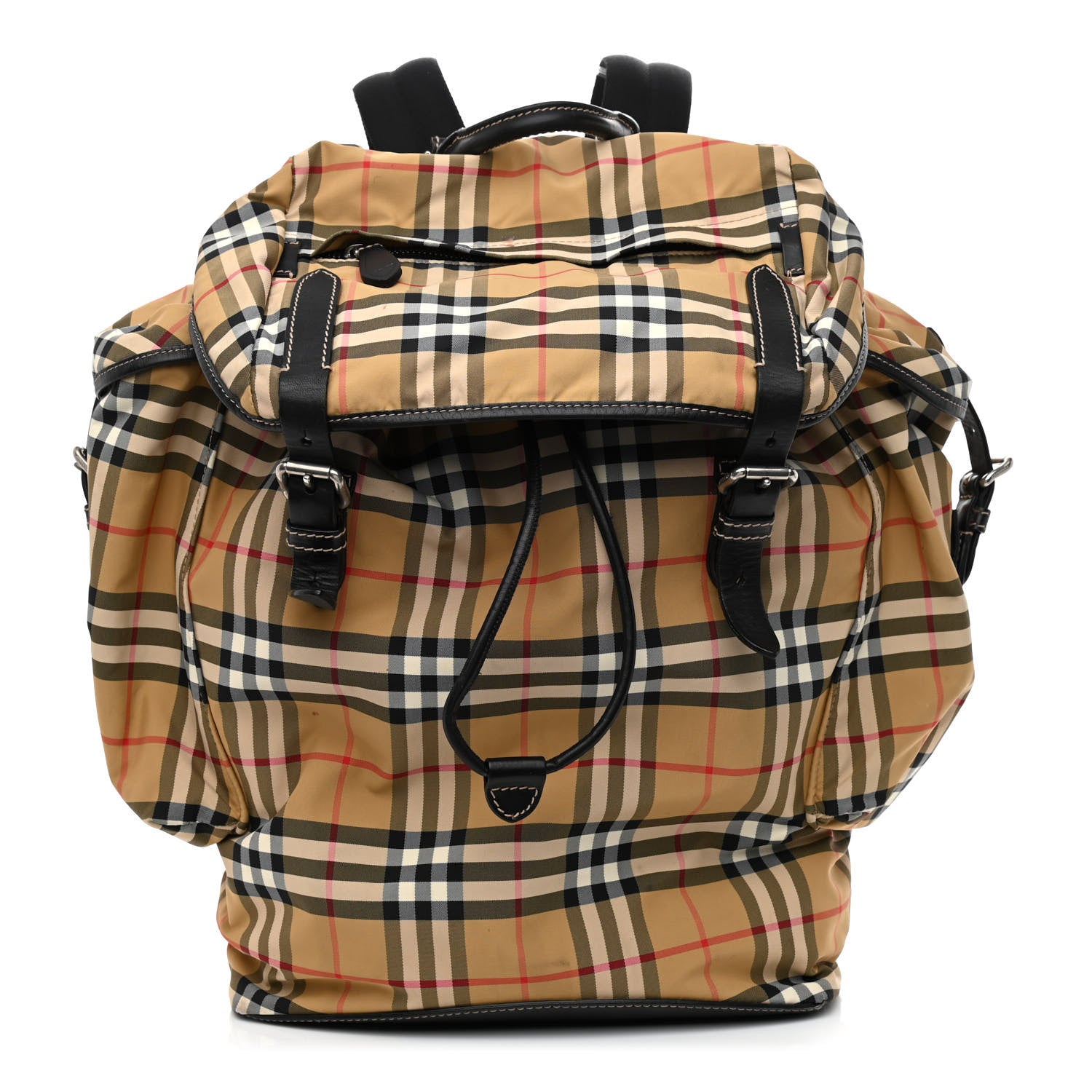Burberry Nylon Vintage Check Medium Rucksack Backpack Antique Yellow 1 of 14