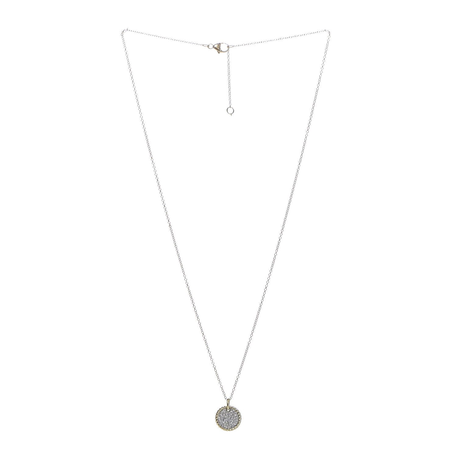 David Yurman 18K Yellow Gold Diamond Cable Collectibles Pave Charm Pendant Necklace 3 of 6