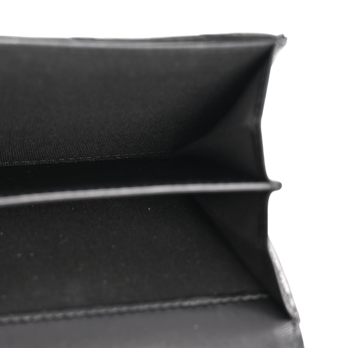 Lambskin Quilted CC Chic Flap Card Holder Black Gold