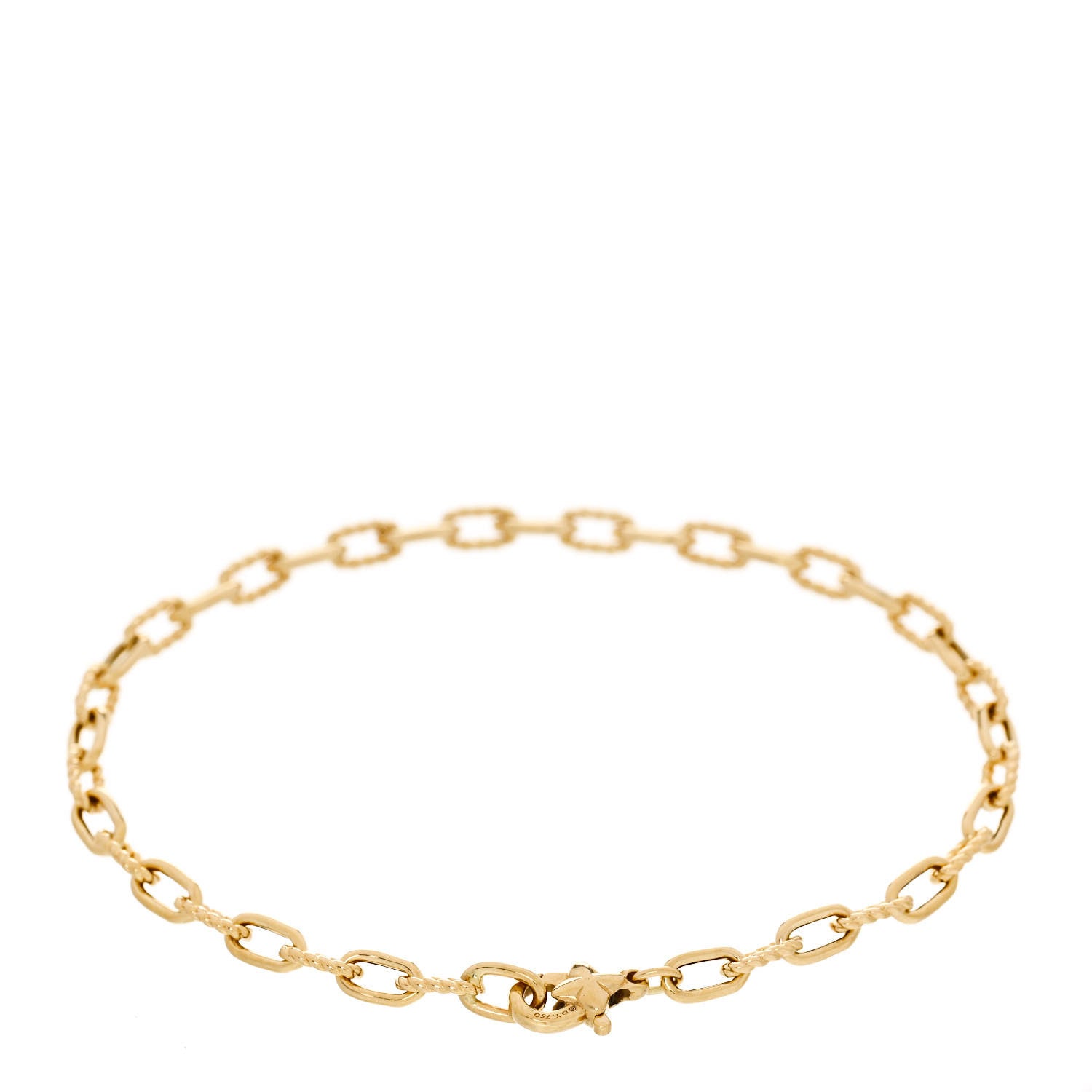 David Yurman 18K Yellow Gold Madison 3mm Classic Chain Bracelet 2 of 3