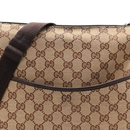 Gucci Monogram Calfskin Perforated Medium Flat Messenger Bag Dark Brown 8 of 13