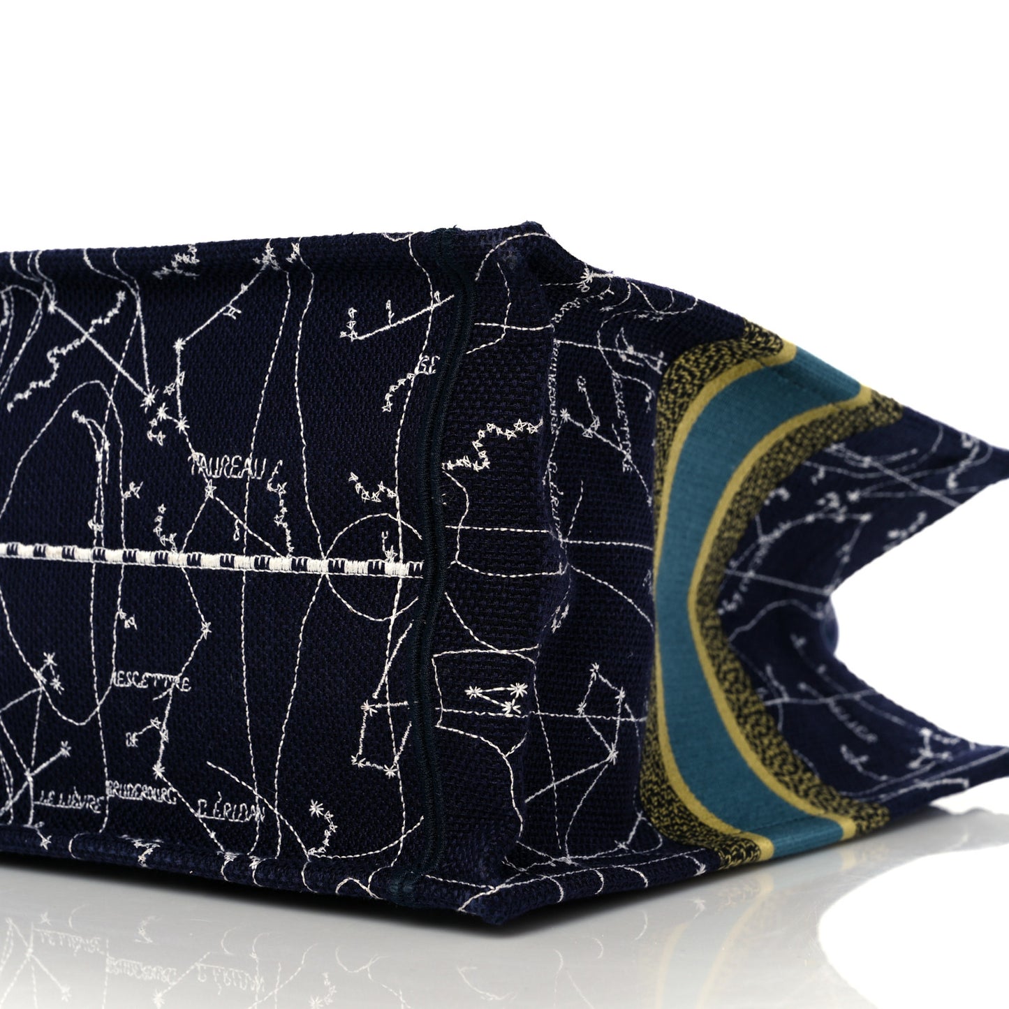 Canvas Embroidered Medium Zodiac Book Tote Blue Multicolor