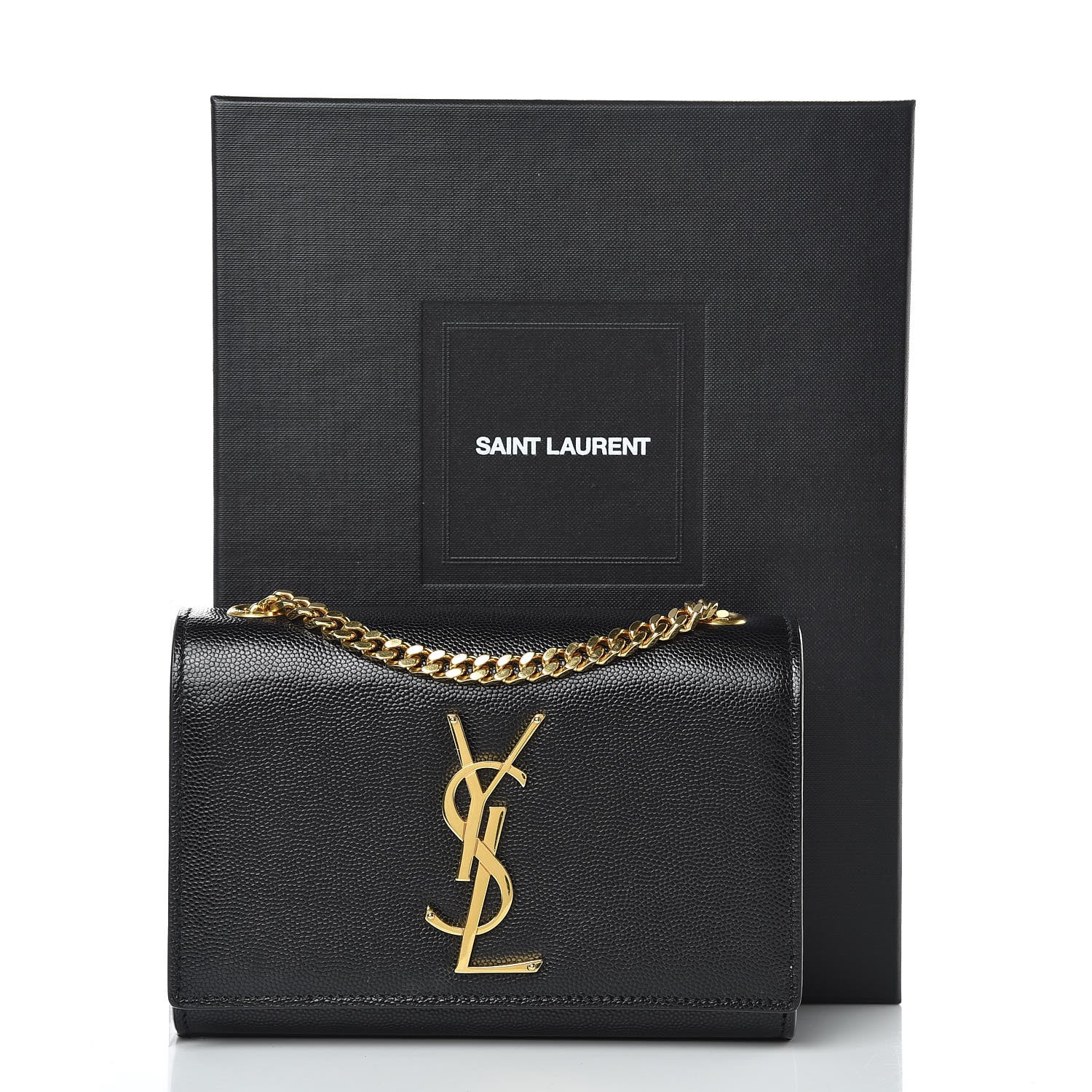 Saint Laurent Grain De Poudre Small Monogram Kate Satchel Black 13 of 13
