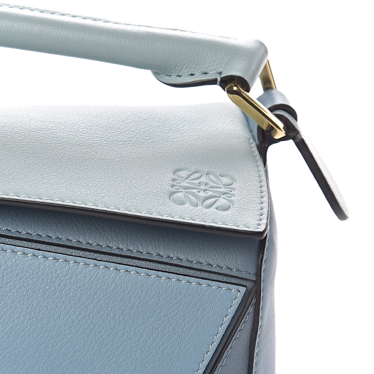 Loewe Calfskin Small Puzzle Bag Aqua Light Blue Stone Blue 8 of 11