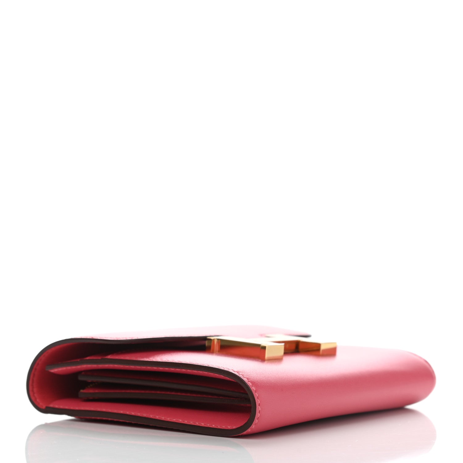 Hermes Tadelakt Constance Short Wallet Rose Lipstick 4 of 7