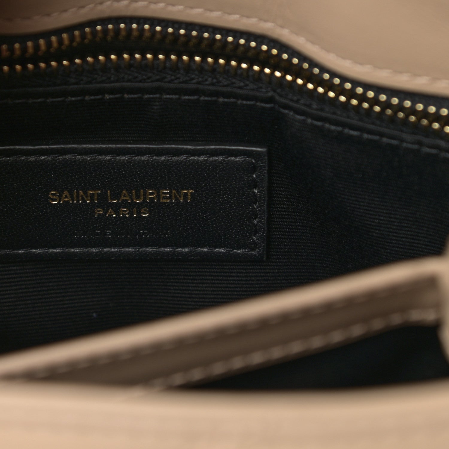 Saint Laurent Calfskin Y Quilted Monogram Toy Loulou Crossbody Bag Dark Beige 6 of 11