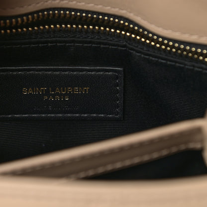 Saint Laurent Calfskin Y Quilted Monogram Toy Loulou Crossbody Bag Dark Beige 6 of 11