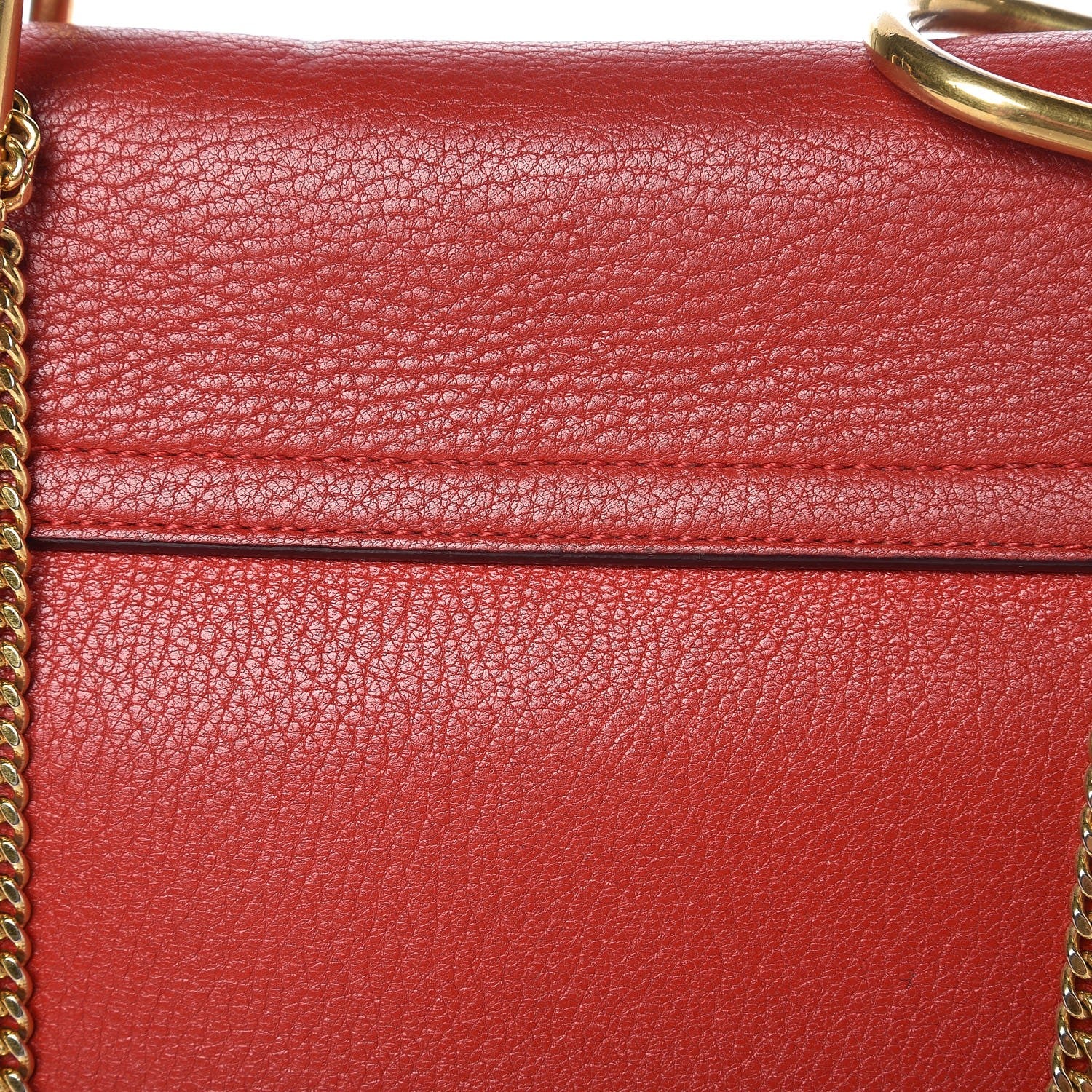 Chloe Grained Lambskin Medium Drew Shoulder Bag Plaid Red 12 of 12