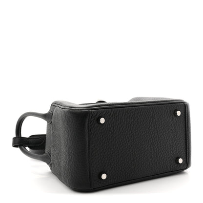 Hermes Taurillon Clemence Mini Lindy 20 Black 4 of 11