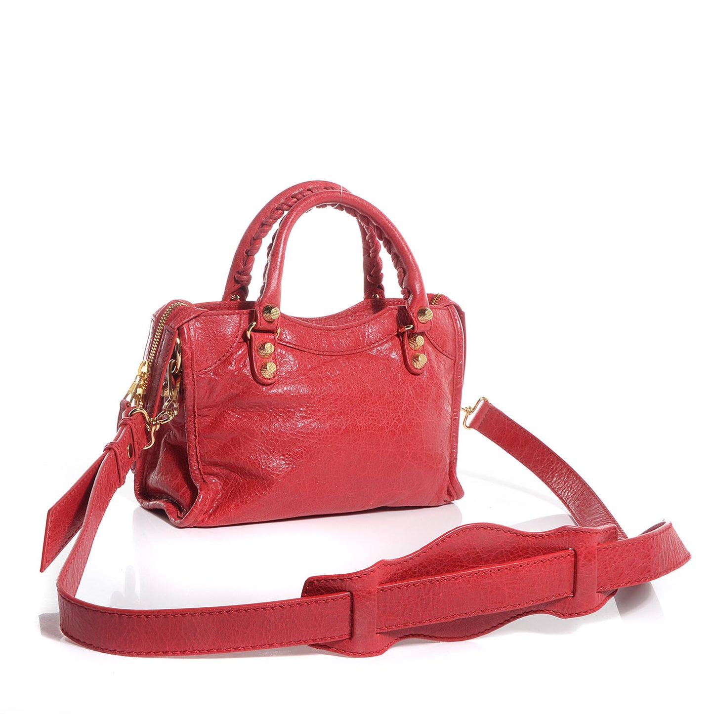 Agneau Giant 12 Gold Hardware Mini City Rouge Cardinal