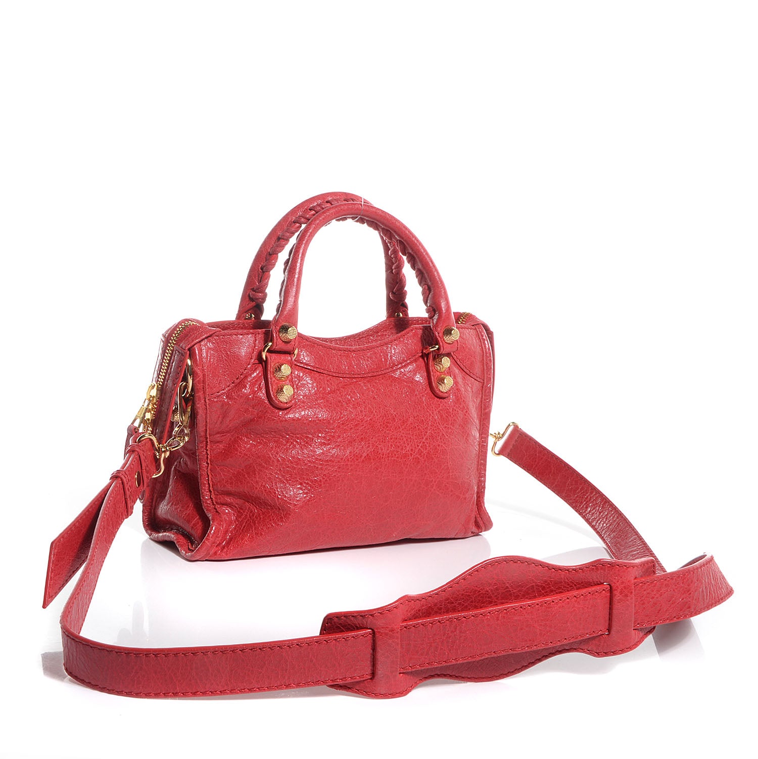 Balenciaga Agneau Giant 12 Gold Hardware Mini City Rouge Cardinal 4 of 12