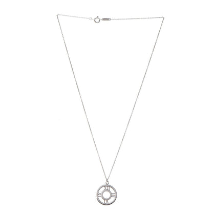 Tiffany Sterling Silver Medium Atlas Open Pendant Necklace 3 of 6