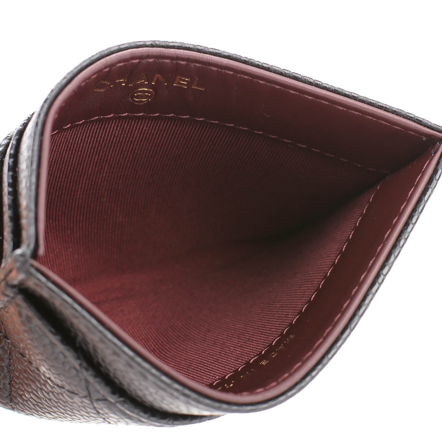 Caviar Quilted Card Holder Black