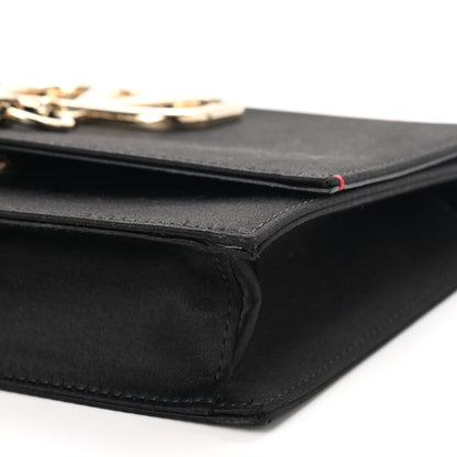 Valentino Garavani Silk Satin VCase Shoulder Bag Black 8 of 10