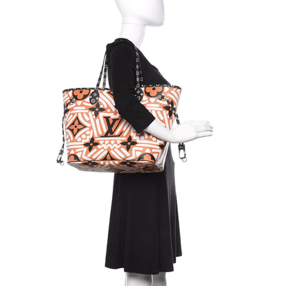 Louis Vuitton Monogram Giant Crafty Neverfull MM Creme Caramel 2 of 9