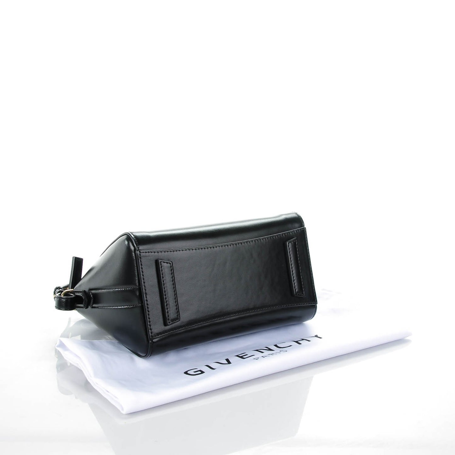 Shiny Lord Calfskin Mini Antigona Black