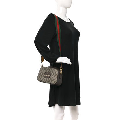 Gucci GG Supreme Monogram Web Neo Vintage Shoulder Bag Beige New Acero Crop 2 of 10
