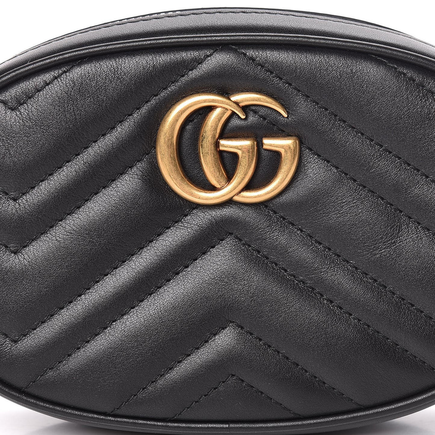 Calfskin Matelasse GG Marmont Belt Bag 85 34 Black