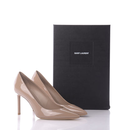 Saint Laurent Patent Anja 85 Pumps 38 Nude 11 of 11
