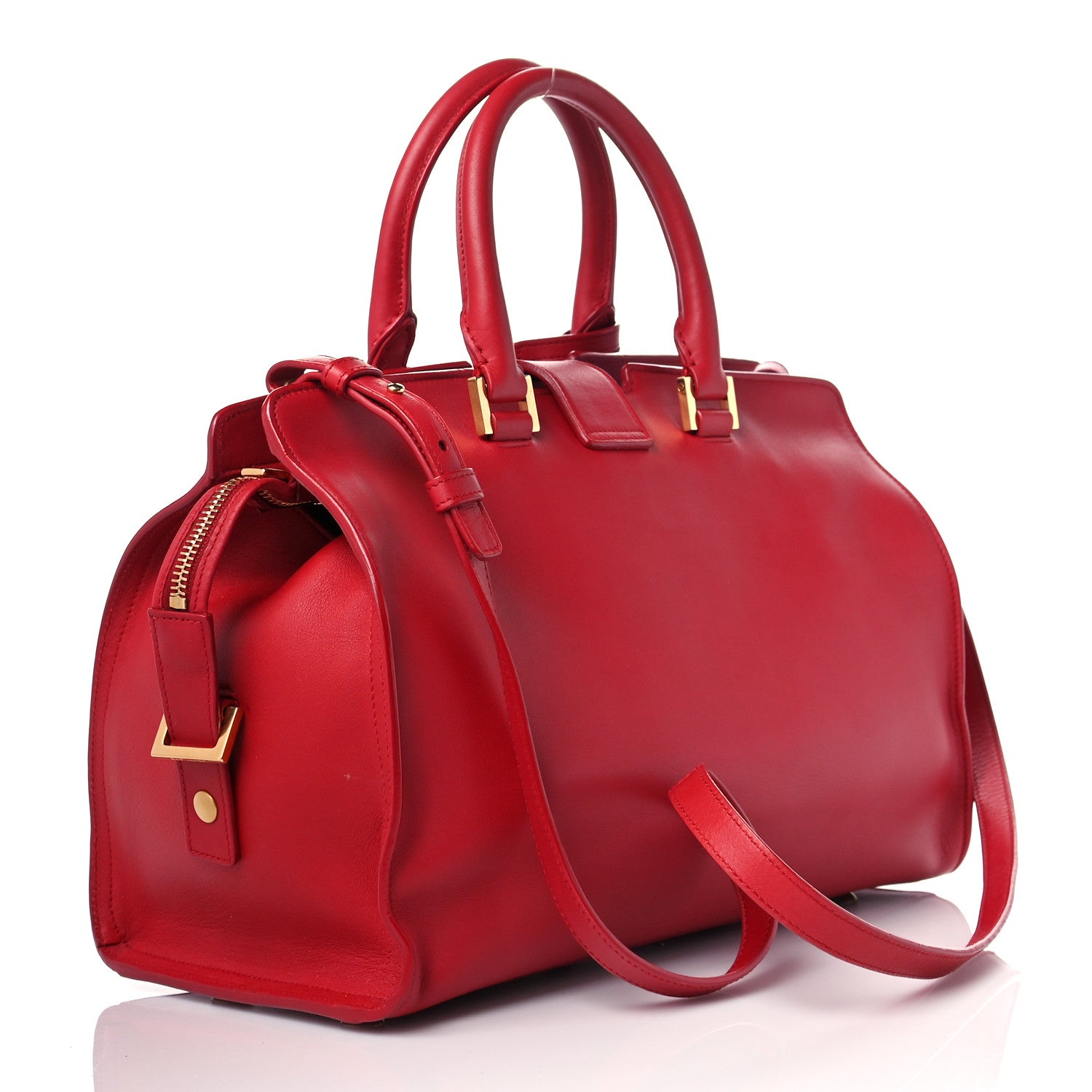 Saint Laurent Calfskin Small Classic Y Cabas Red 3 of 11