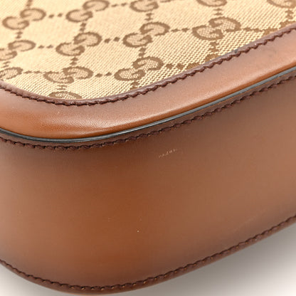 Gucci Monogram Small Lady Web Shoulder Bag Beige Cuir 14 of 17