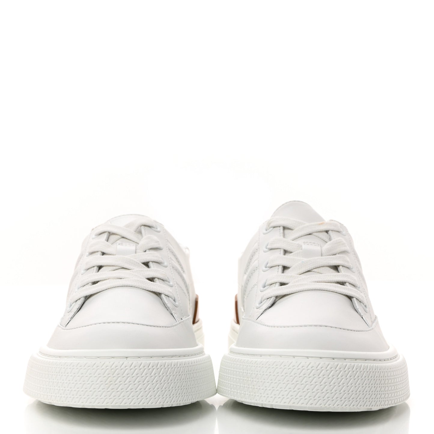 Calfskin Deep Sneakers 37 White Naturel
