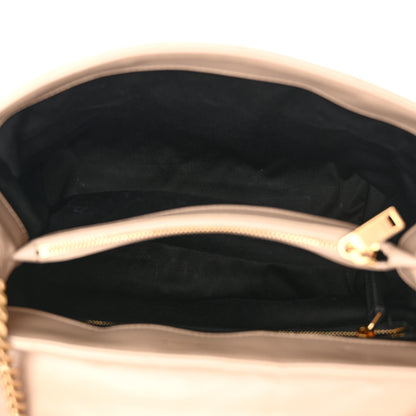 Saint Laurent Calfskin Y Quilted Monogram Medium Loulou Chain Satchel Dark Beige 5 of 13