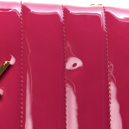Saint Laurent Patent Calfskin Matelasse Monogram Vicky Chain Wallet Neon Bubblegum 8 of 10
