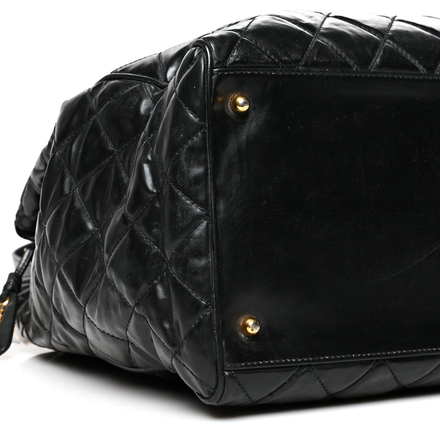 Vinyl Stitched XL Weekender Black