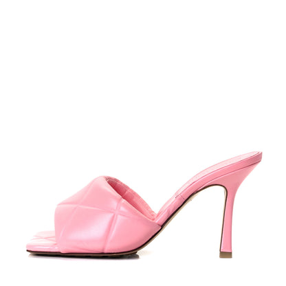 Bottega Veneta Nappa Quilted Rubber Lido Mule Sandals 39 Blossom 1 of 8