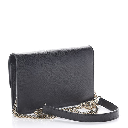 Gucci Dollar Calfskin Interlocking G Chain Wallet Black 3 of 14