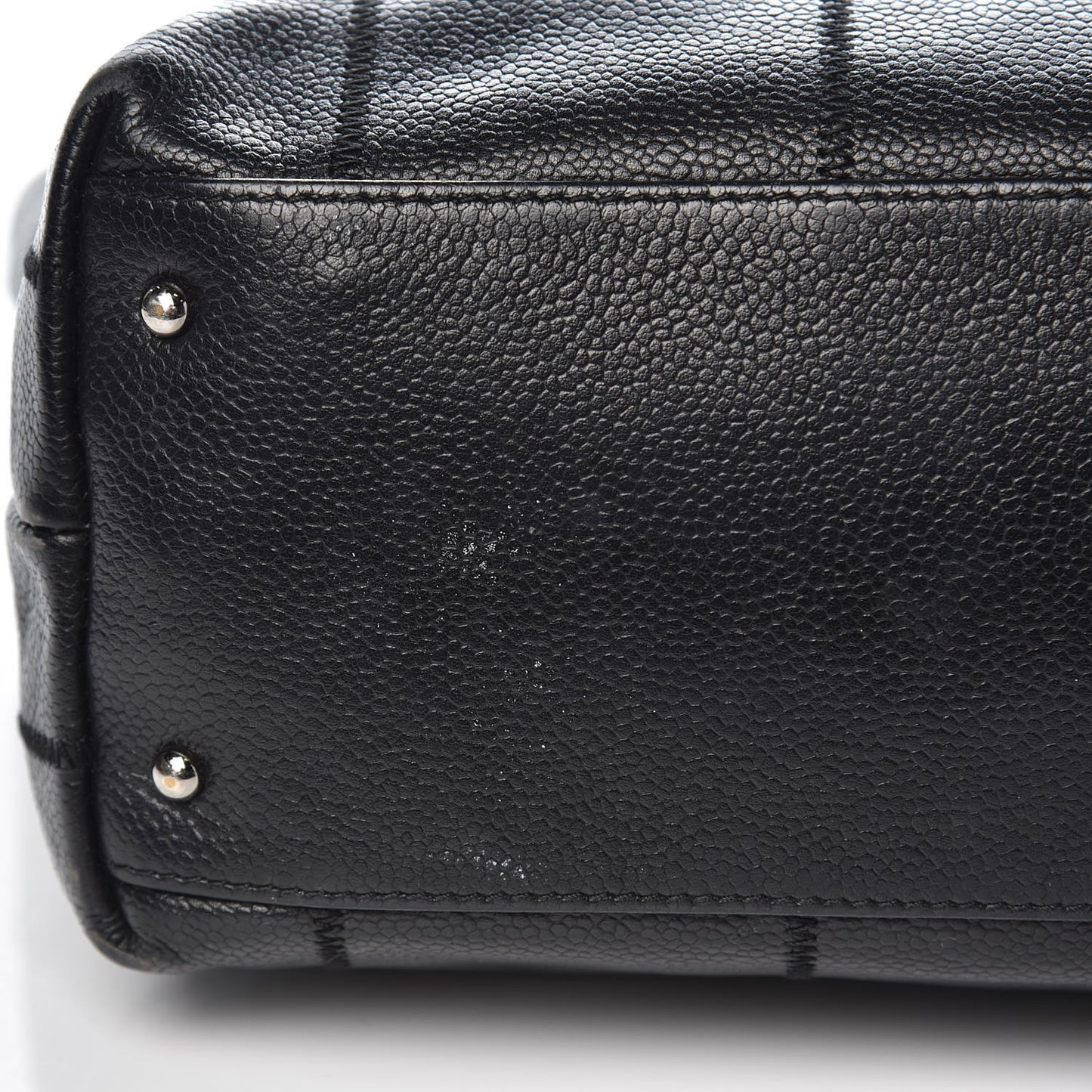 Caviar Square Stitched Tote Black