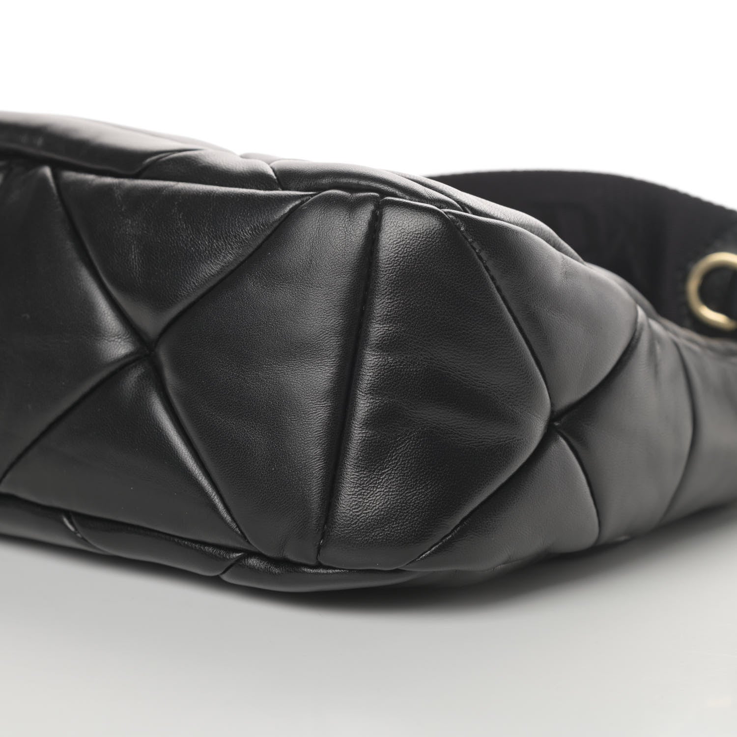Prada Nappa Re-Nylon Triangle Quilted Patchwork System Shoulder Bag Black 12 of 12