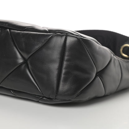 Prada Nappa Re-Nylon Triangle Quilted Patchwork System Shoulder Bag Black 12 of 12