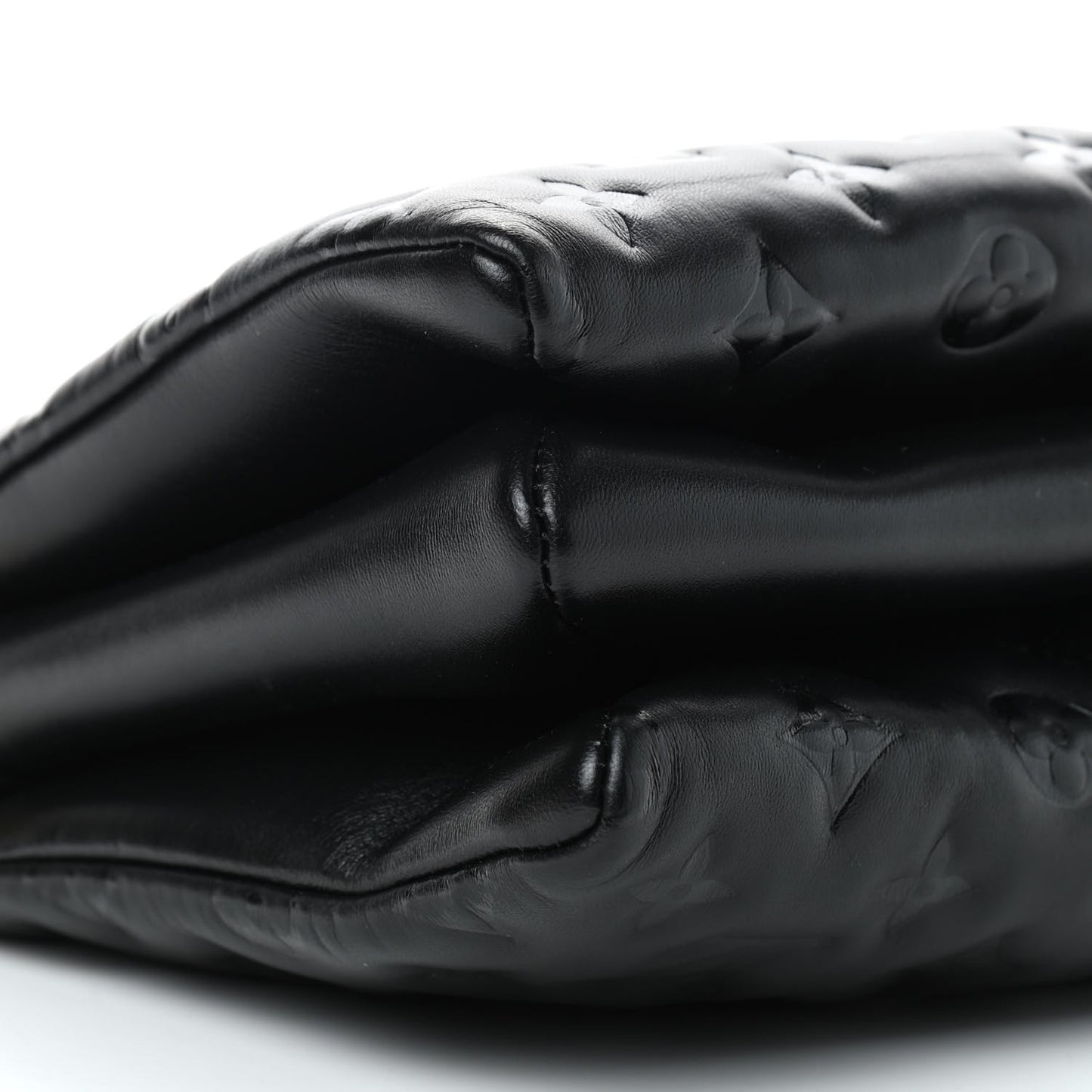 Lambskin Embossed Monogram Coussin PM Black