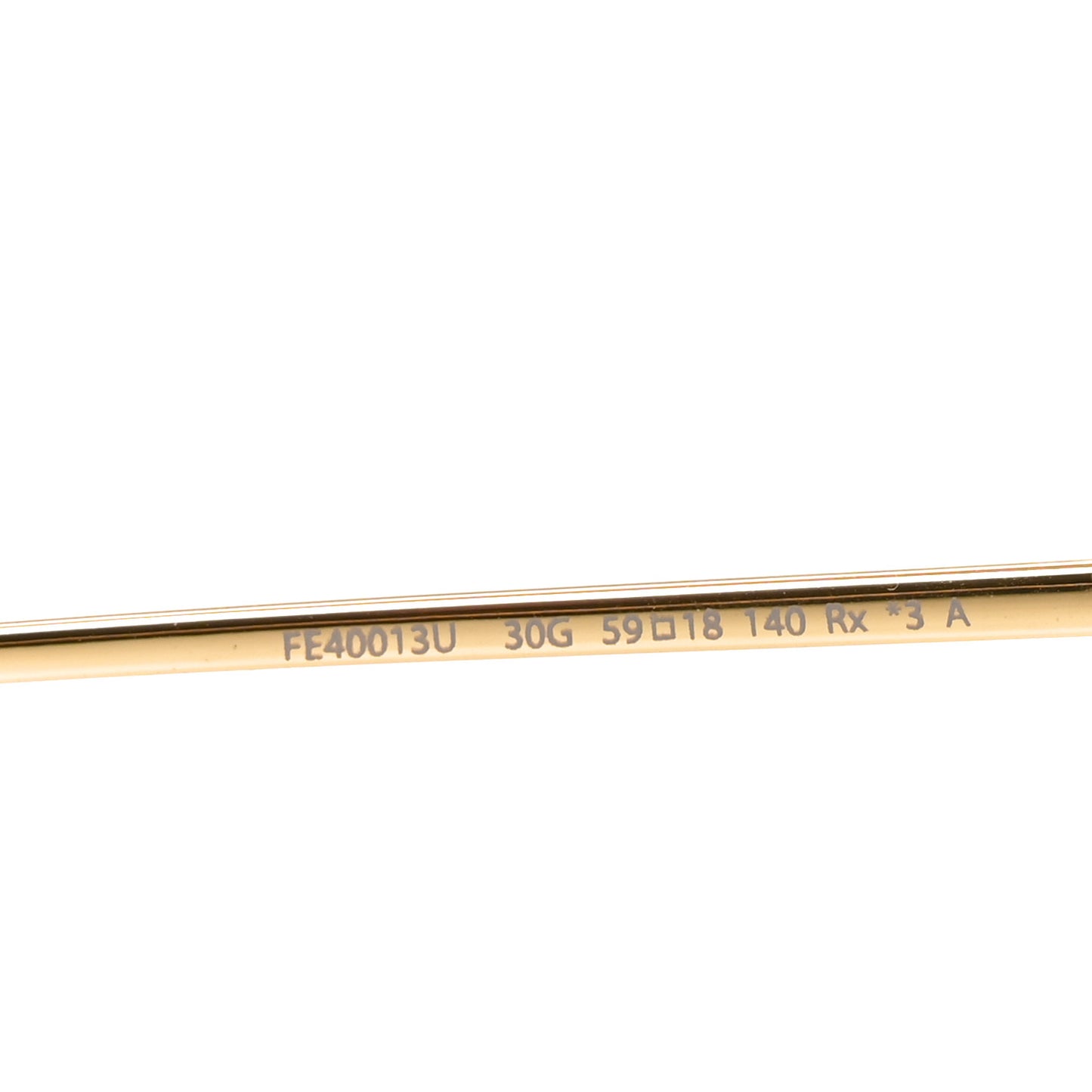 Metal Baguette Square Sunglasses FE40013U Gold Brown