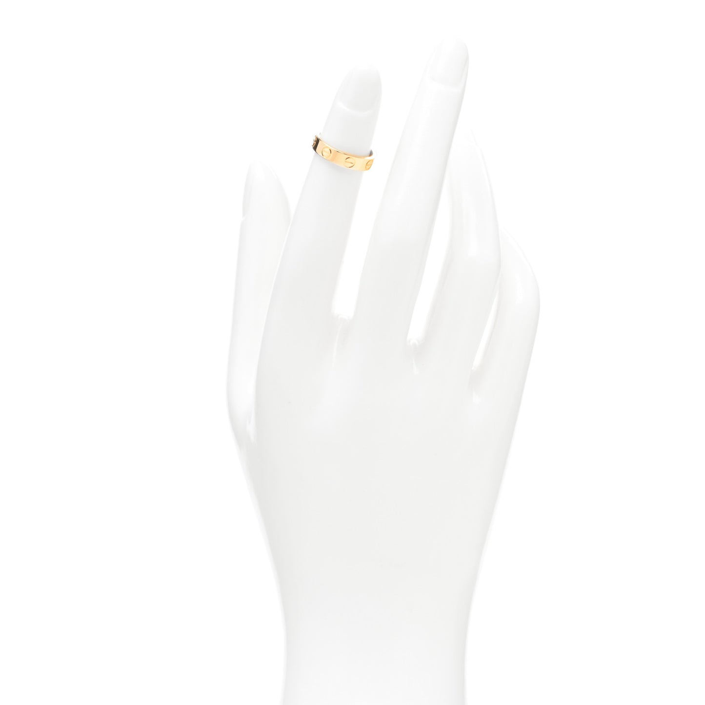 18K Yellow Gold 3.5mm LOVE Wedding Band Ring 44 3