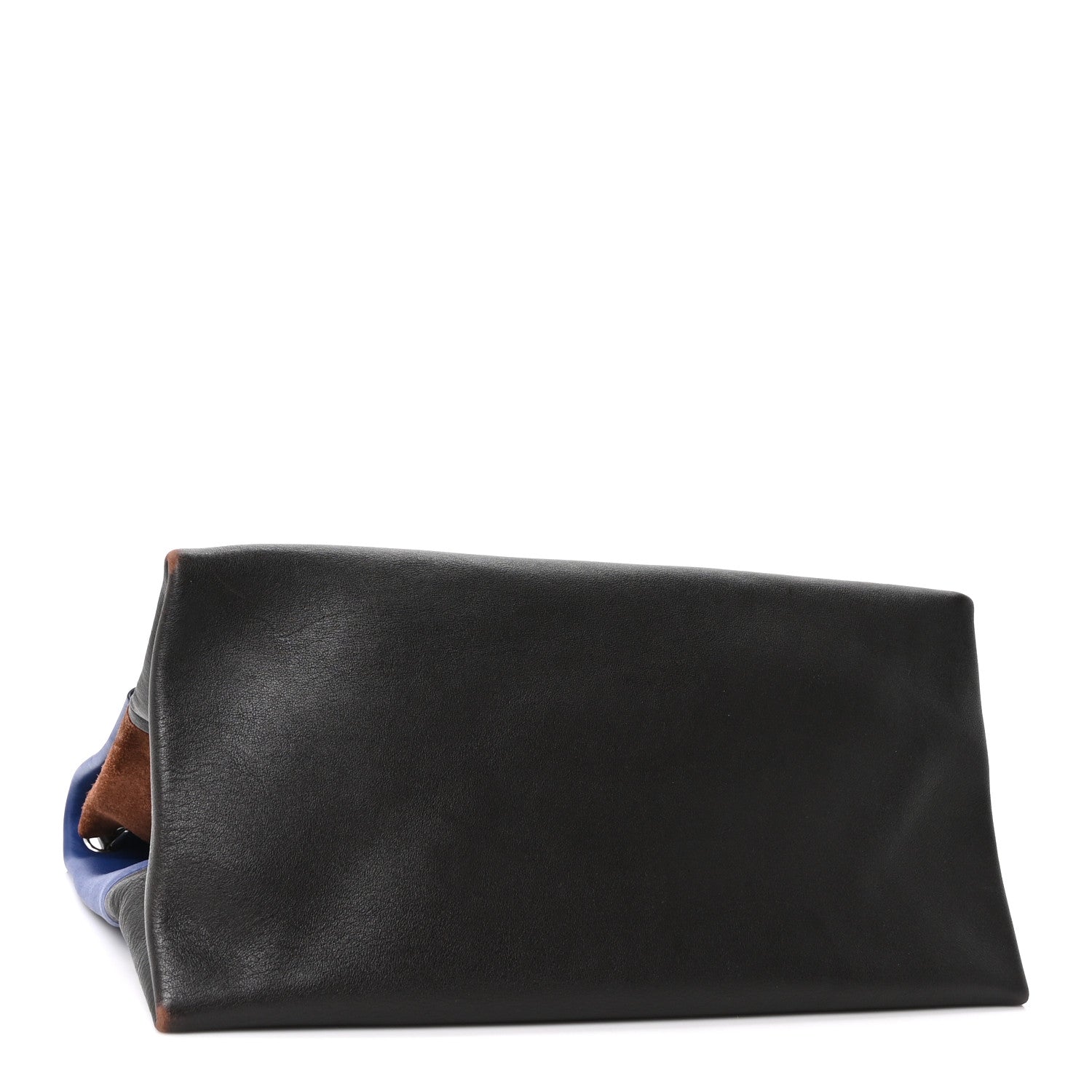 Celine Calfskin Suede All Soft Shoulder Bag Indigo 4 of 9