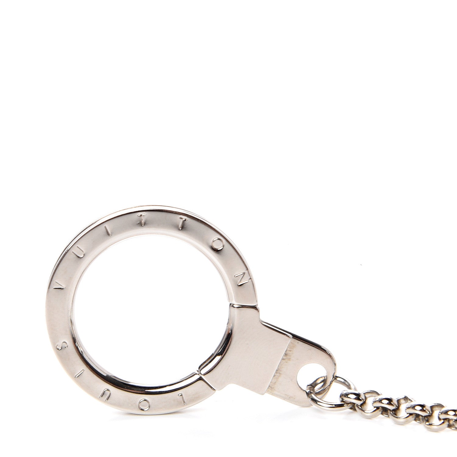 Louis Vuitton Mirror Ball Disco Key Holder Chain Ring Silver 3 of 3
