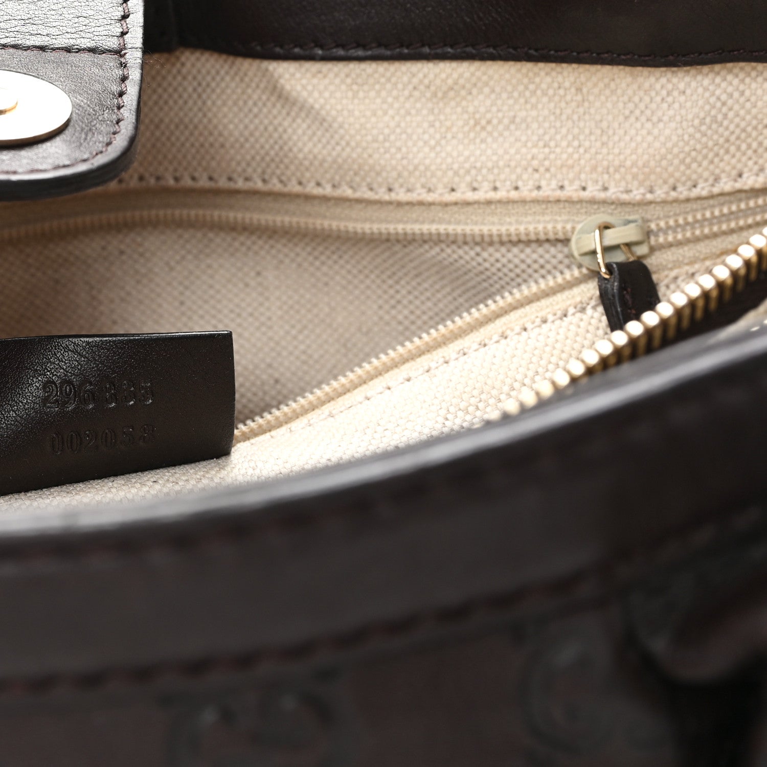 Gucci Guccissima Medium Sukey Top Handle Tote Chocolate 7 of 10