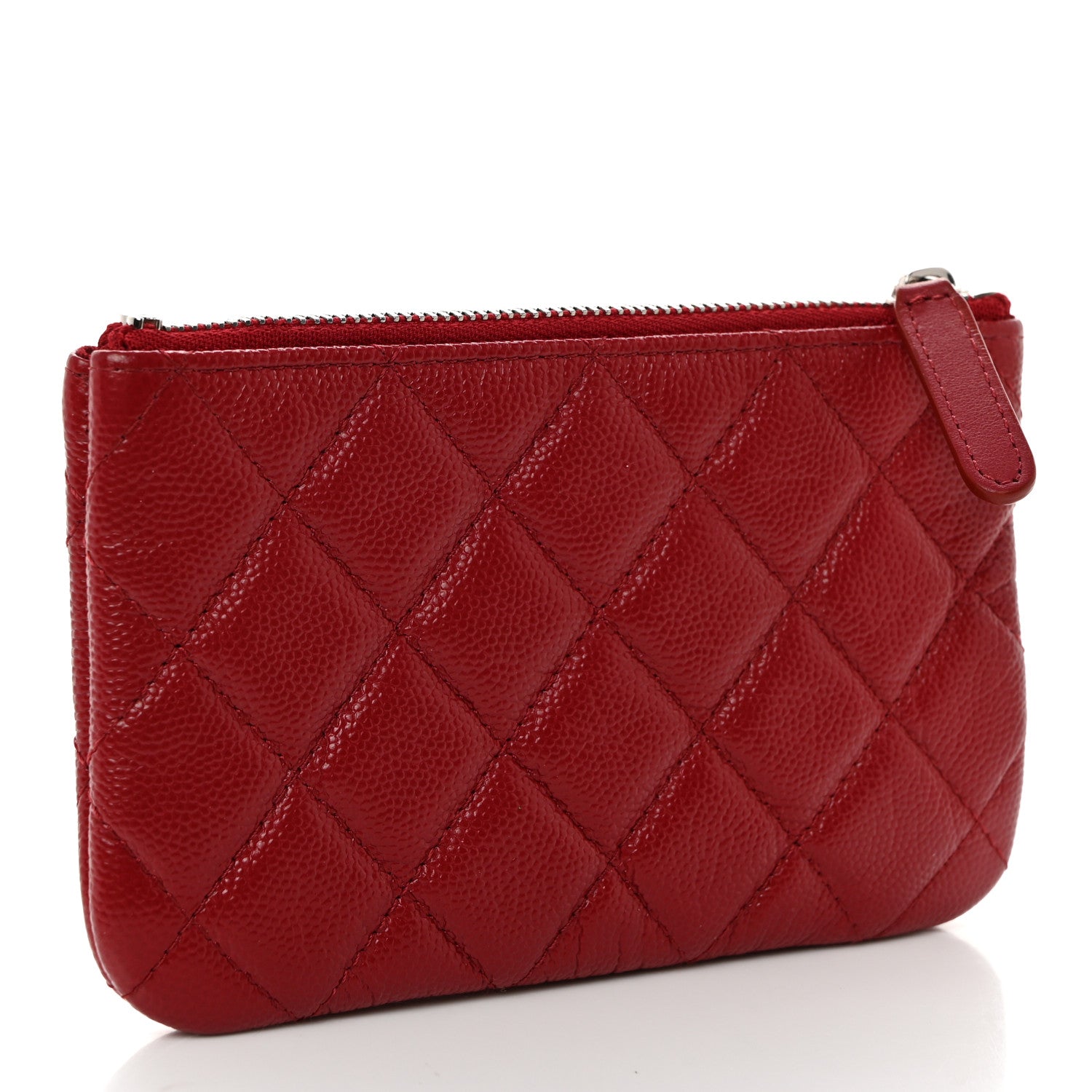 Chanel Caviar Quilted Small Cosmetic Case Red 3 of 7