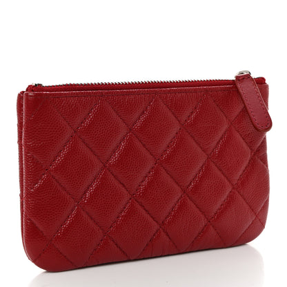 Chanel Caviar Quilted Small Cosmetic Case Red 3 of 7